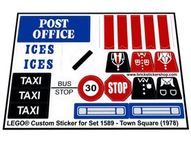 1979 Precut Custom Replacement Stickers for Lego Set 646-AUTO SERVICE TRUCK
