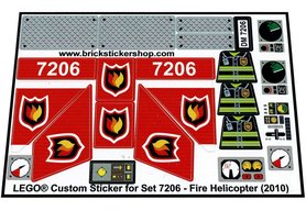 Replacement Sticker for Set 7206 - Fire Helicopter