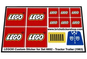Custom Precut Aufkleber/Sticker passend für LEGO®2149 Color Line Container Lorry 