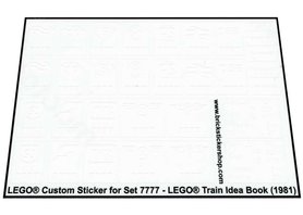Precut Custom Replacement Stickers for Lego Set 7777 - LEGO Train Idea Book (1981)