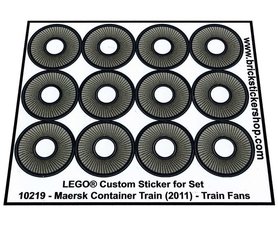 Custom Stickers for Lego Set 10219 - Maersk Container Train  - Train Fans