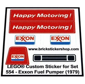 Replacement Sticker for Set 554 - Exxon Fuel Pumper