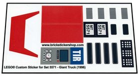 Replacement Sticker for Set 5571 - Giant Truck