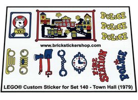 Replacement Sticker for Set 140 - Town Hall