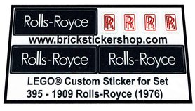 Replacement Sticker for Set 395 - 1909 Rolls-Royce