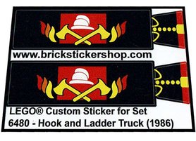 Ersatz Aufkleber/Sticker für LEGO Set 620 Fireman's Car auch Lego 556 672 640 