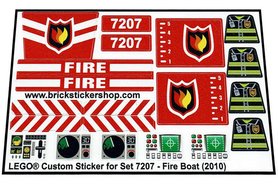 Replacement Sticker for Set 7207 - Fire Boat