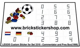 Replacement Sticker for Set 3310 - Commentator and Press Box