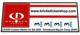 Replacement Sticker for Set 3536 - Snowboard Big Air Comp