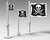 Custom Sticker - Pirates III Jolly Roger Flags