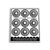 Custom Sticker - Train Part 2958pb041 - 3 x 3 Disk with Black and Silver Mesh Pattern