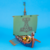 Custom Cloth - Dark Green Sail for Viking Longship With Hammer Emblem
