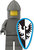 Custom Sticker - Black Falcon Ovoid Shields (Blue)