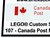 Replacement sticker Lego  107 - Canada Post Mail Truck