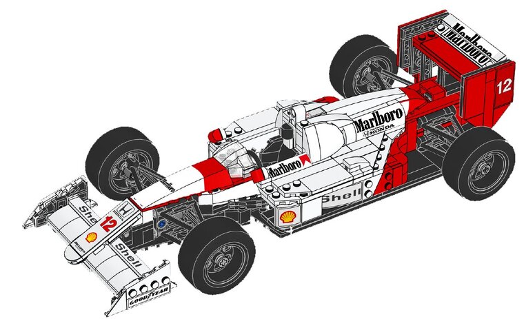 Alternative Sticker for Set 10330 - McLaren MP4-4 Ayrton Senna