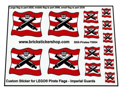 Precut Custom Sticker for Pirates Imperial Guards Flags