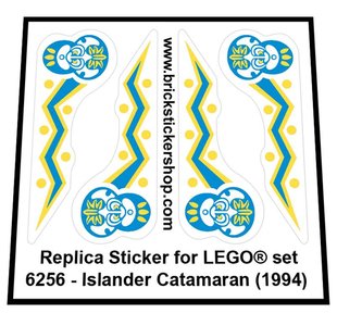 Precut Custom Replacement Sticker for LEGO Set 6256 - Islander Catamaran (1994)