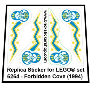 Precut Custom Replacement Sticker for LEGO Set 6264 - Forbidden Cove (1994)