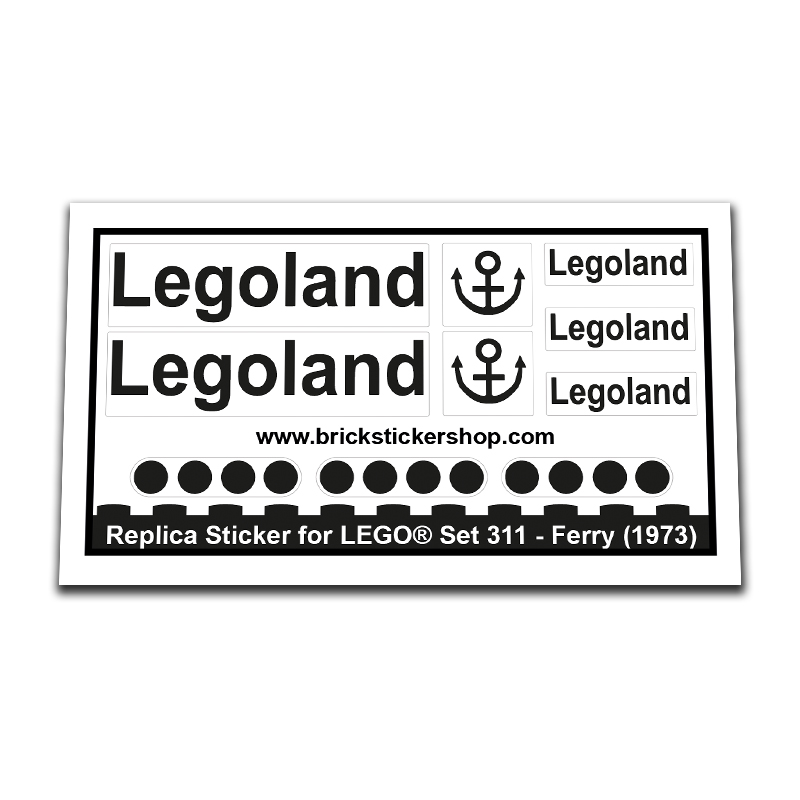 LEGO Sticker High Quality Replacement